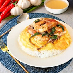 ข้าวไข่ข้นเนื้อทอง กะเพราทะเล