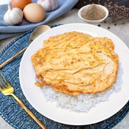 ข้าวไข่เจียวเปล่า 2 ฟอง