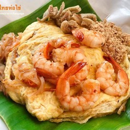 ผัดไทยวุ้นเส้นกุ้งสด