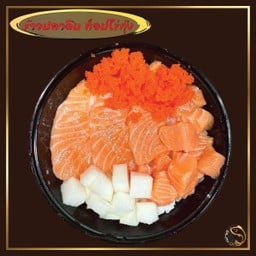 ข้าวปลาดิบ ท็อปไข่กุ้ง