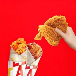 ชิกเก้นแร๊พ+ไก่กรอบ