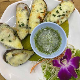 หอยแมลงภู่นิวซีแลนด์อบชีส (5ตัว)