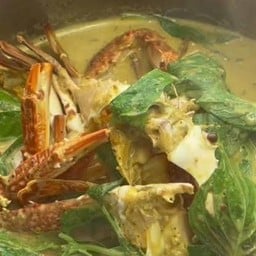 ขนมจีนน้ำยาปูม้าตัว+ไข่ต้ม+ผักสด