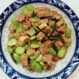 หมู3ชั้นผัดสะตอเจ