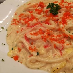 อุด้งครีมซอสไข่กุ้ง (Udon Cream Tobiko Sauce)