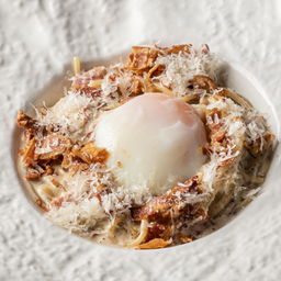 (P06) Spaghetti Carbonara with Onsen Egg