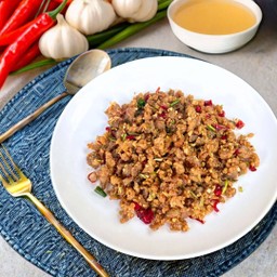 หมูฟู คั่วพริกเกลือ (กับข้าว)