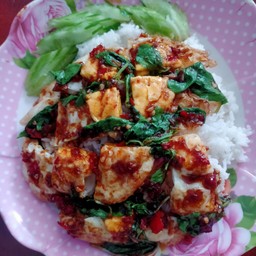 ผัดกระเพราไข่ดาวราดข้าว