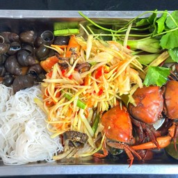 ตำถาดปูปลาร้าบ้านนา