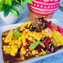 ตำข้าวโพด+ไข่เค็ม