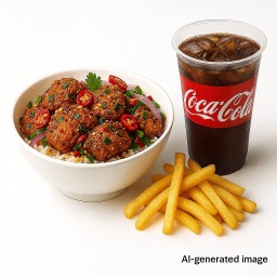 ข้าวไก่แซ่บโบว์ลคอมโบ [Zaab Chicken Rice Bowl Combo]