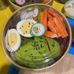 สลัดอโวคาโด+ปูอัด