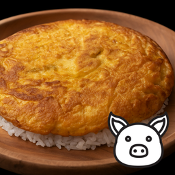 ข้าวไข่เจียวหมูสับ Minced Pork Omelette with Rice (Khao Kai Jeow Moo Sub)