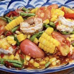 ตำข้าวโพดกุ้งสุก