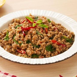 กระเพราหมูสับ (กับข้าว)