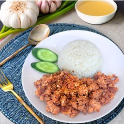 หมูฟูกรอบ ทอดกระเทียม