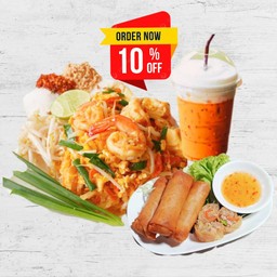ชุดเซทผัดไทยปอเปี๊ยะทอด( ปกติ 229.-บาท )ลด10%