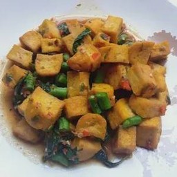 กะเพราเต้าหู้เจ