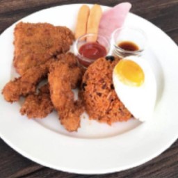 ข้าวผัดAmerican on farm