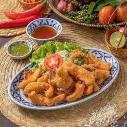 ปลาหมึกหอมทอดน้ำปลา