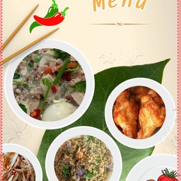 เซ็ต4อย่าง  ไก่ทอด3ชิ้น + ยำวุ้นเส้น หมูสับ หมูยอ + ลาบหมู + ส้มตำ (เลือกได้)