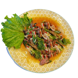 ยำคอหมูย่าง