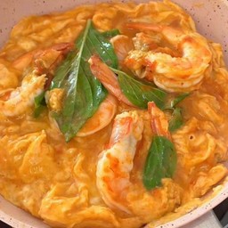 ข้าวไข่ข้นห่อหมกกุ้ง