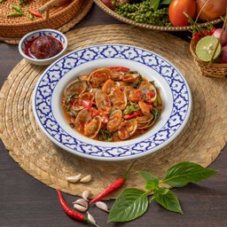 หอยตลับญี่ปุ่นผัดน้ำพริกเผา