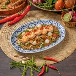 วุ้นเส้นผัดชะอมกุ้ง