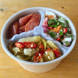 Set A ชุดกลมกล่อม (ยำผักกาดดอง+กุนเชียงทอด+ยําไข่เค็ม)