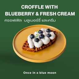 Croffle blueberry & fresh cream