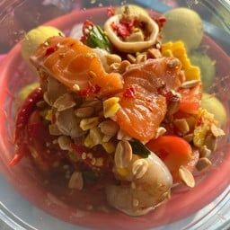 ตำยำร่วมกุ้ง+ม่อน +หมึก