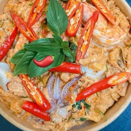 ข้าวหน้าห่อหมกไข่ข้นทะเล