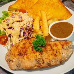 สเต็กไก่ ซอสเกรวี่