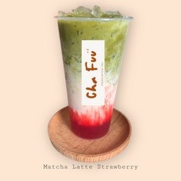 มัทฉะลาเต้ สตวอเบอร์รี่