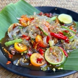 ตำเส้นแก้วกุ้งสด