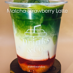 มัทฉะสตรอว์เบอร์รีลาเต้