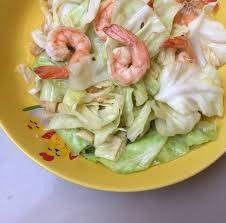 กะหล่ำผัดน้ำปลากุ้ง