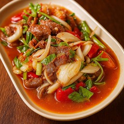 ยำเนื้อย่างวาซาบิจี๊ดขึ้นจมูก