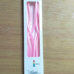 เทียนวันเกิดสีชมพู