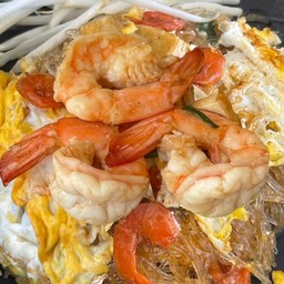 วุ้นเส้นผัดไทยกุ้งสด