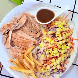 สเต๊กอกไก่พริกไทยดำ