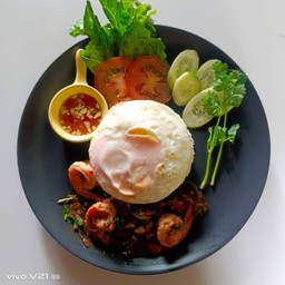 กระเพรากุ้ง&ไข่ดาว