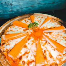 พิซซ่าปูอัดไข่กุ้งใหญ่