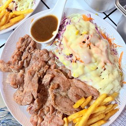 สเต๊กสันคอหมู(ชิ้นใหญ่)