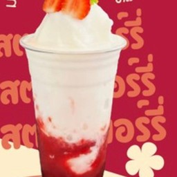 มะพร้าวปั่นสตรอว์เบอร์รี่