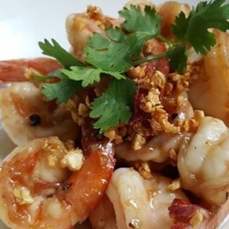 ข้าวกุ้งกระเทียม