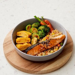 Salmon Teriyaki Rice with Tamako