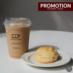Ice Coffee + Scone (กาแฟเย็น + สโคน)