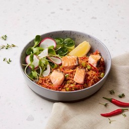 Spicy Lava Fried Rice With Salmon